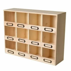 ARTEMIO - 2 casiers de rangement en bois 12 emplacements