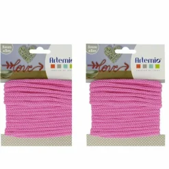 ARTEMIO - 2 fils à tricotin 5 mm x 5 m - fuchsia