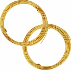 ARTEMIO - 2 fils d'aluminium 5 m x 1,5 mm - doré