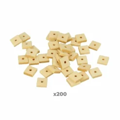 ARTEMIO - 200 perles en bois carrées 10 x 3 mm