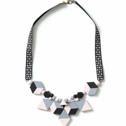 ARTEMIO - 24 perles en bois losanges 30 mm