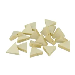 ARTEMIO - 20 perles en bois triangles 20 x 17 mm