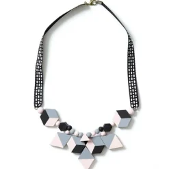 ARTEMIO - 12 perles en bois losanges 30 mm