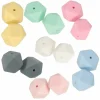 ARTEMIO - 14 perles en silicone hexagonales 17 mm - multicolore