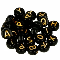 ARTEMIO - 300 perles noires alphabet