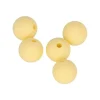ARTEMIO - 5 perles silicone rondes - 10 mm - jaune