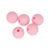 ARTEMIO - 5 perles silicone rondes - 10 mm - rose