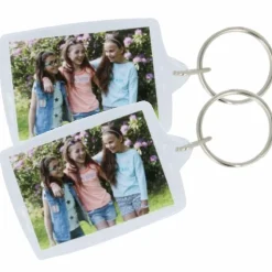 ARTEMIO - 8 porte-clés transparents pour photos 3 x 4,5 cm