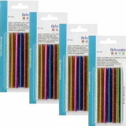 ARTEMIO - 24 recharges pistolet à colle 7 mm - paillettes