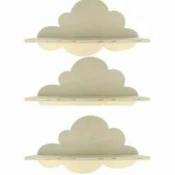 ARTEMIO - 3 étagères en bois nuage 39 cm