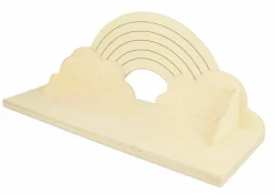 ARTEMIO - 3 étagères en bois arc-en-ciel 40 cm