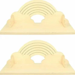 ARTEMIO - 2 étagères en bois arc-en-ciel 40 cm
