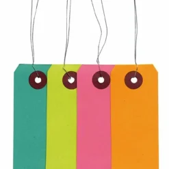 ARTEMIO - 200 étiquettes de couleur avec fil métallique