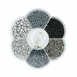 ARTEMIO - Assortiment de perles en plastique noir - 130 g