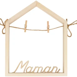 ARTEMIO - Cadre en bois à décorer 3D motif la maison Maman
