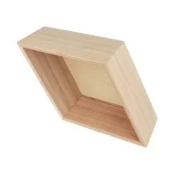 ARTEMIO - Etagère en bois losange x 3 - 34,5 x 20 x 10,5 cm