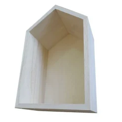 ARTEMIO - Etagère en bois maison 22,5 x 14 x 10 cm