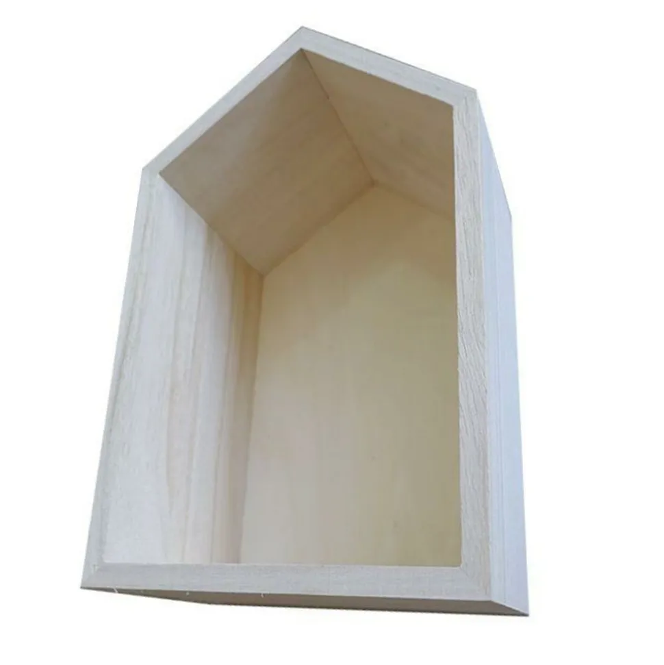 ARTEMIO - Etagère en bois maison 22,5 x 14 x 10 cm