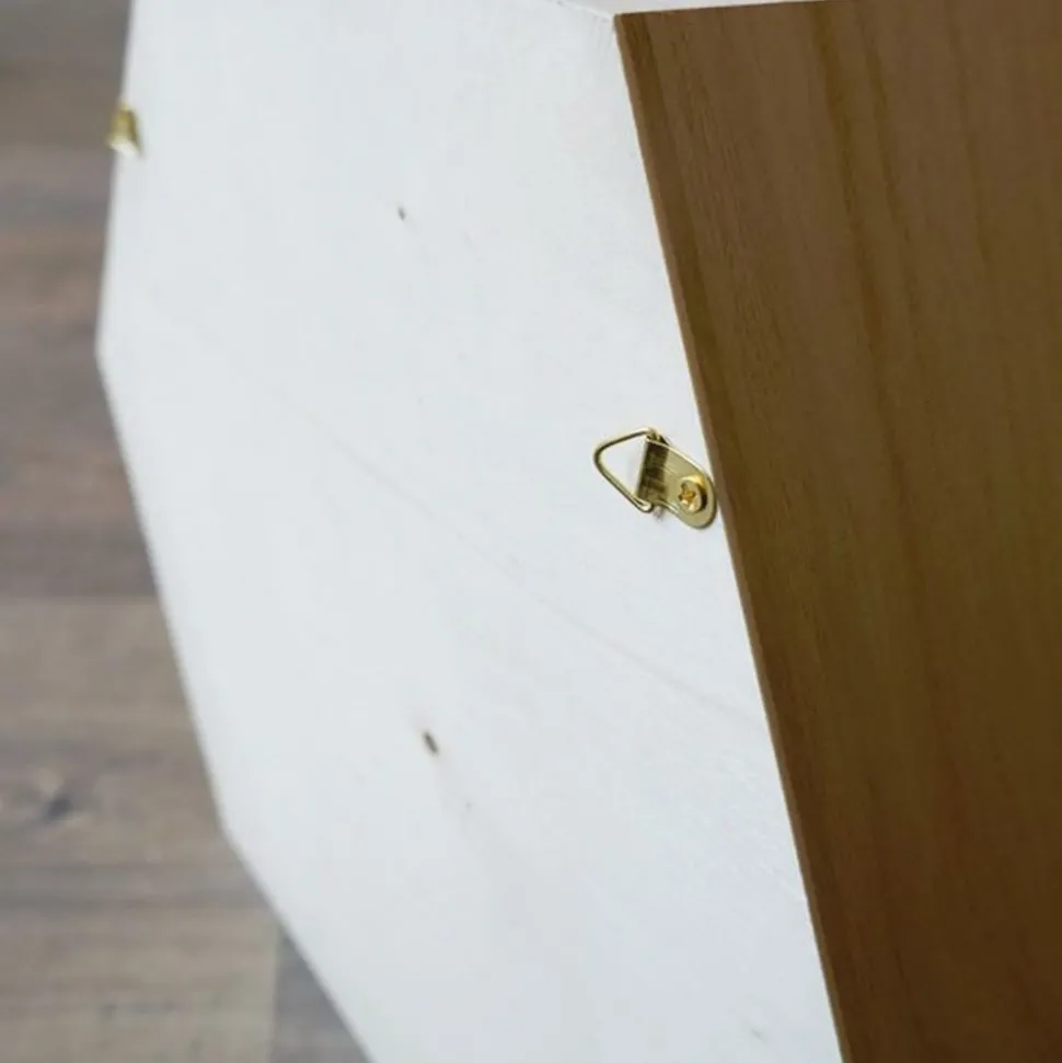 ARTEMIO - Etagère hexagone en bois 24 x 21 x 10 cm