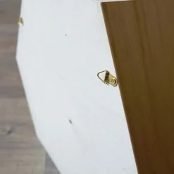 ARTEMIO - Etagère hexagone en bois 30 x 26,5 x 10 cm