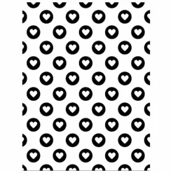 ARTEMIO - Matrice d'embossage fond ronds à cœurs 10 x 15 cm