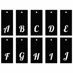 ARTEMIO - Pochoirs alphabet 70 motifs - lettre cursives & chiffres