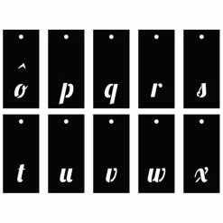 ARTEMIO - Pochoirs alphabet 70 motifs - lettre cursives & chiffres