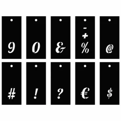 ARTEMIO - Pochoirs alphabet 70 motifs - lettre cursives & chiffres