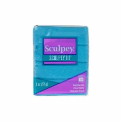 ARTEMIO - Pâte polymère sculpey 57 g - bleu pailleté