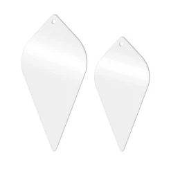 ARTEMIO - Set 2 boules Noël transparentes gouttes acryliques