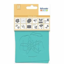 ARTEMIO - Set 12 pochoirs 9 x 9 cm - jardin