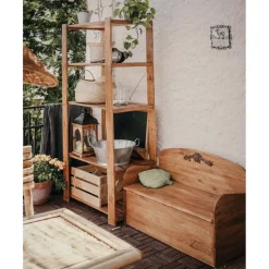 ASTIGARRAGA - Banc coffre de rangement en pin brut 78 litres