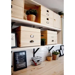 ASTIGARRAGA - Boîte de rangement en pin massif avec couvercle taille 1