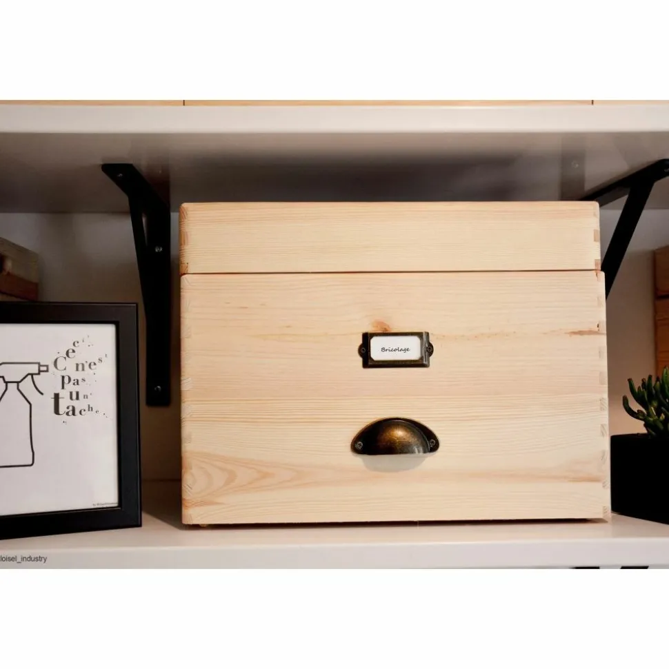 ASTIGARRAGA - Boîte de rangement en pin massif avec couvercle taille 4