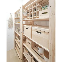 ASTIGARRAGA - Boîte de rangement en pin massif avec couvercle taille 4