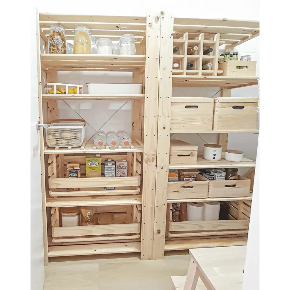 ASTIGARRAGA - Boîte de rangement en pin massif avec couvercle taille 4