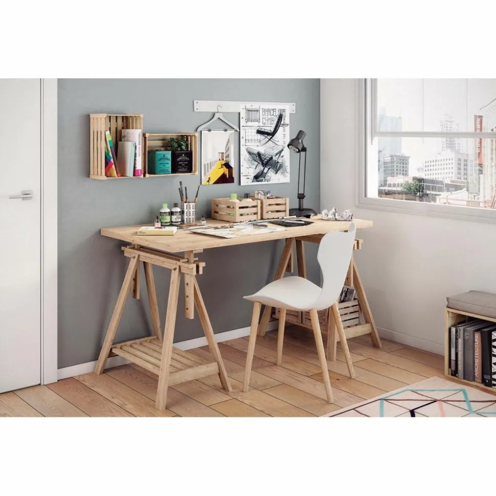 ASTIGARRAGA - Caisse de rangement en pin massif home box moyenne