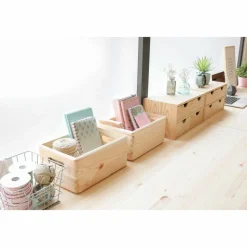 ASTIGARRAGA - Caisse en bois de rangement 40 x 30 x 14 cm