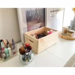 ASTIGARRAGA - Caisse en bois de rangement 40 x 30 x 23 cm