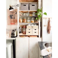 ASTIGARRAGA - Mini rangement bloc en pin brut ave tiroirs 6 tiroirs m1