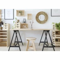 ASTIGARRAGA - Mini rangement bloc en pin brut avec tiroirs 3 tiroirs