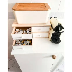 ASTIGARRAGA - Mini rangement bloc en pin brut avec tiroirs 4 tiroirs