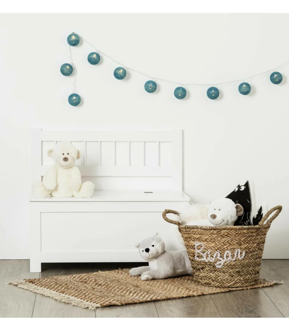 ATMOSPHERA - 2 en 1 banc avec dossier et coffre à jouets en bois blanc