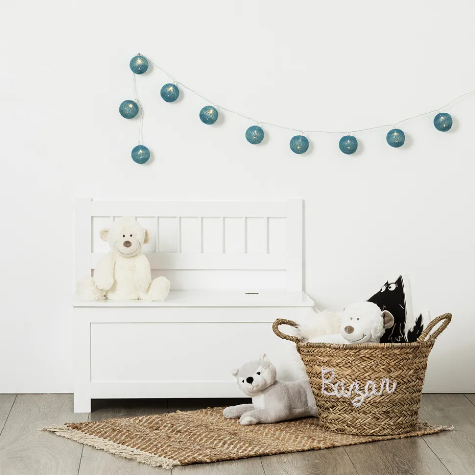 ATMOSPHERA - 2 en 1 banc avec dossier et coffre à jouets en bois blanc