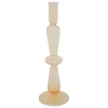 ATMOSPHERA - Bougeoir chandelier en verre jaune h 29.5 cm