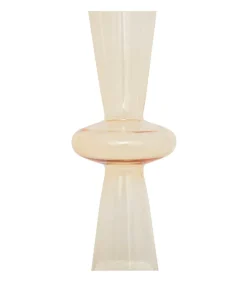 ATMOSPHERA - Bougeoir chandelier en verre jaune h 29.5 cm