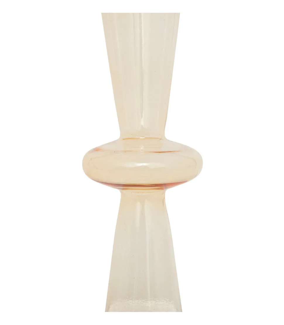 ATMOSPHERA - Bougeoir chandelier en verre jaune h 29.5 cm