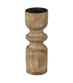 ATMOSPHERA - Bougeoir chandelier en bois de manguier h 23 cm