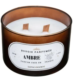 ATMOSPHERA - Bougie parfumée pot en verre 470 g parfum ambre