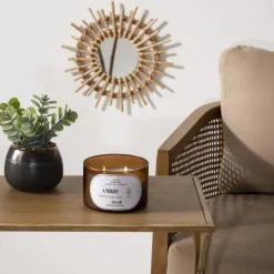 ATMOSPHERA - Bougie parfumée pot en verre 470 g parfum ambre